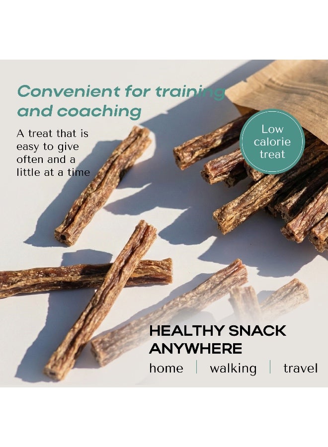 O2Pets Dog and Puppy Beef Straws Natural Treats – 100% Beef Udder Single Ingredient Sticks – Long Lasting Chews for Teeth Hygiene & Plaque Control, High Protein Dog Chew Snack 70g - Image 3